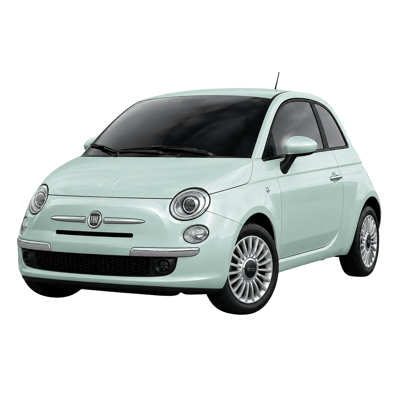 Fiat 500 compact hire car for easy local driving in Leicester